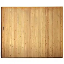 Porte de garage coulissante en bois sans hublots 200x240cm Top Vente