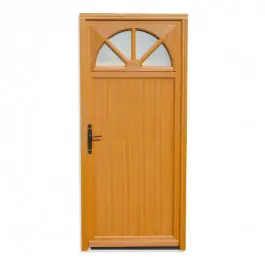 Porte de service vitrée Bois exotique Aude, 215x90cm, poussant droit Commander Vite