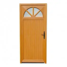 Promotion Porte de service vitrée Bois exotique Aude, 215x90cm, poussant gauche