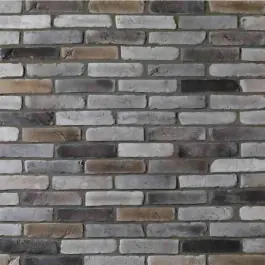 Brique de parement ton gris nuancé, paquet de 0,5 m2 Expédié Aujourd'hui