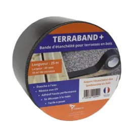 Petit Prix Bande d‘étanchéité Terrasse Bois 85 x 0,3 mm Terraband+ Tramico 25 m