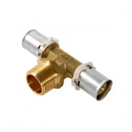 Té à Sertir 20mm Mâle à Visser 3/4" Nicoll Fluxo FLT2020M Top Vente