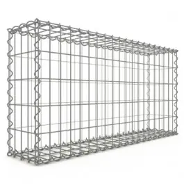 Gabion Rectangulaire 100x50x20 cm 4 faces fil 4 mm maille 5x10 cm Prix Bas