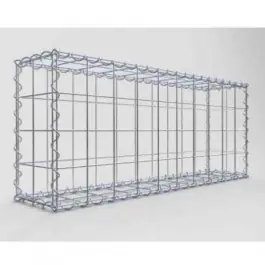 Pas Cher Gabion 100x40x20 cm fil 4 mm maille 10x10 cm 5 faces sans 1 côté