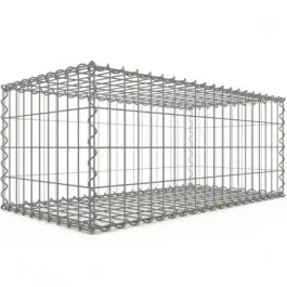 Meilleur Choix Gabion 100x40x50 cm fil 4 mm maille 5x10 cm 5 faces sans 1 côté