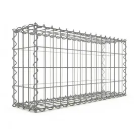 Gabion 200x100x50cm fil 4,5mm maille 5x10 et 10x10cm sans 1 côté Pas Cher
