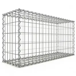 Gabion 200x100x30 cm fil 4mm maille 5x10 cm 5 faces sans 1 côté Solde