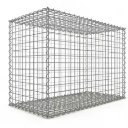 Usine Directe Gabion 100x70x50 cm fil 4mm maille 5x5 cm 5 faces sans dessous