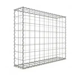 Pas Cher Gabion 100x80x20 cm fil 4mm maille 10x10 cm 5 faces sans dessous