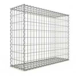 Gabion 100x80x30 cm fil 4mm maille 5x10 cm 5 faces sans dessous Bon Marché