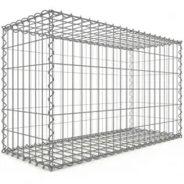Remise Gabion 100x60x40 cm fil 4 mm maille 5x10 et 10x10 cm 6 faces
