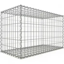 Gabion 100x60x50 cm fil 4 mm maille 5x10 et 10x10 cm 6 faces Seulement Aujourd'hui
