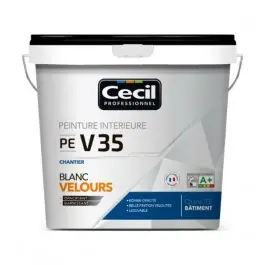 Offre Limitée Peinture Intérieur Chantier Cecil PE V35 Blanc Velours 5L