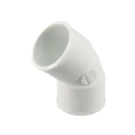 Coude PVC à Coller NF Femelle-Femelle 45° Nicoll CJ44B Blanc, ⌀50mm Offre Spéciale