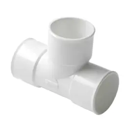 Offre Exclusive Raccord Té Pied de Biche PVC F-F 87°30 Nicoll TH188BL Blanc, ⌀40mm