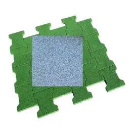 Dalle/pavé caoutchouc 79,5x79,5x4 cm, couleur grise , la dalle Prix Réduit