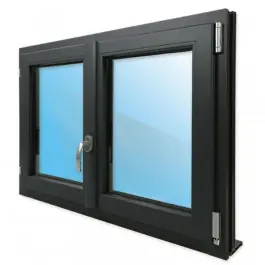 Satisfait Ou Remboursé Fenêtre 2 Vantaux PVC Gris 7016 165x100 cm Oscillo Battant