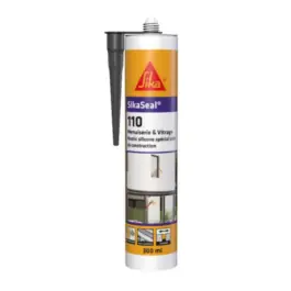 Dernier Modèle Mastic Silicone Menuiserie Vitrage SikaSeal-110 Gris 300ml