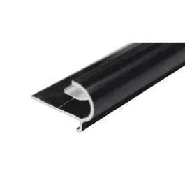 Dernier Modèle Nez de Marche Alu Anodisé pour Carrelage H 13 mm x L 3 m, Noir Brossé