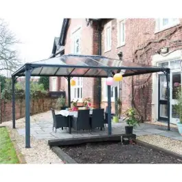 Meilleur Choix Tonnelle Aluminium Polycarbonate Canopia Martinique 5000 4,9 x 3,6 m