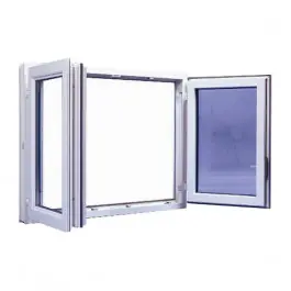 Vente Directe Fenêtre PVC 2 Vantaux 115 x 90 cm Blanc