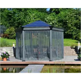 Expédition Rapide Moustiquaire pour Tonnelle Canopia Roma / Monaco 6 pièces Gris