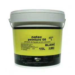 Satisfait Ou Remboursé Peinture de façade acrylique et siloxane Natec Peinture 08, 2,5 litres