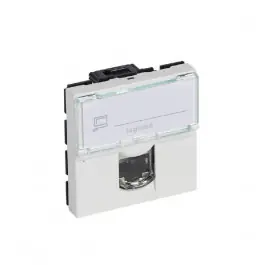 Prise RJ45 Legrand Cat 6 STP Blindage Métal Mosaic 2 Modules 076566 Meilleur Choix