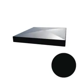 Chapeau de Pilier Alu Finibeau 2 Pentes 40x40cm Noir Sablé Super Prix