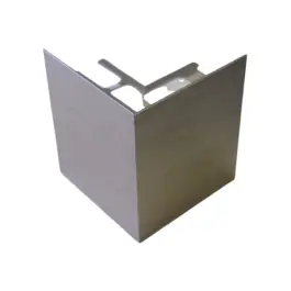Embout d‘angle Alu Externe pour profil Terrasse 122mmx2,5m, Alu Brossé Expédition Rapide