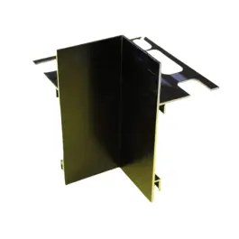 Commande En Gros Embout d‘angle Alu Interne pour profil Terrasse 122mmx2,5m Noir Brossé