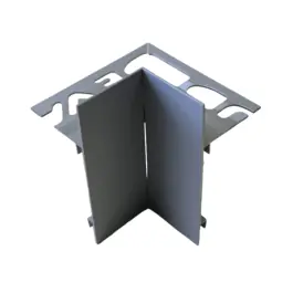 Embout d‘angle Alu Interne pour profil Terrasse 62mmx2,5m, Chromé Mat Meilleur Choix