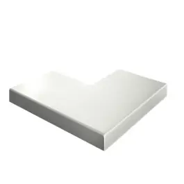 Angle 90° Couvertine Alu Finibeau Plat 50x50x27cm Blanc Lisse Must-Have
