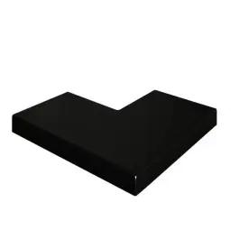 Angle 90° Couvertine Alu Finibeau Plat 50x50x22cm Noir Sablé Certifié