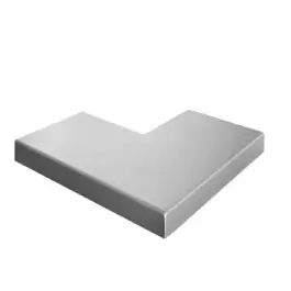 Angle 90° Couvertine Alu Finibeau Plat 50x50x22cm Gris Sablé Vente Flash