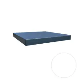 Chapeau de Pilier Alu Finibeau Plat 40x40cm Blanc Lisse Pas Cher