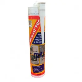 Mastic Acrylique SIKACRYL Pro Blanc spécial façade, cartouche de 300ml Authentique