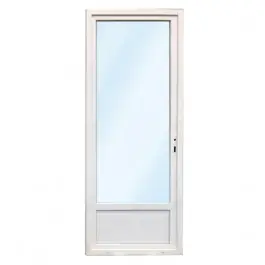 Achat Immédiat Porte Fenêtre PVC 1 Vantail 205 x 90 cm Blanc, Tirant Droit