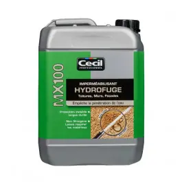 Imperméabilisant Hydrofuge Toiture Mur et Sol Cecil MX 100 5L Jusqu'à Épuisement Des Stocks
