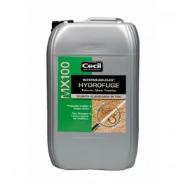 Imperméabilisant Hydrofuge Toiture Mur et Sol Cecil MX 100 20L Populaire