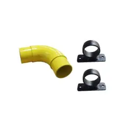 Angle 90° pour Jonction Parksteel Jaune ø75mm+ Support Viso PARKORNER Réduction