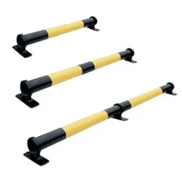 Promotion Butée de Parking Acier ø75mm Noir/Jaune Viso PARKSTEEL120, L 1230mm