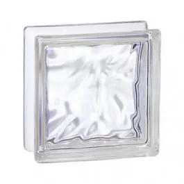 Top Vente Brique de verre incolore 19x19x8 cm, aspect Nuage, 5 pièces, Prix Unitaire