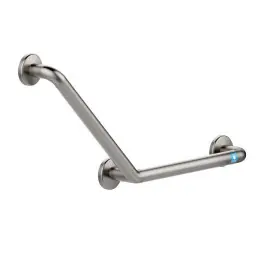 Must-Have Barre d‘Appui Virucide Coudée 135° Presto 400x400mm ∅32 mm Inox Brossé