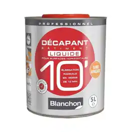Décapant Bâtiment Blanchon 10‘ Liquide Surfaces horizontales, 5L Expédition Rapide