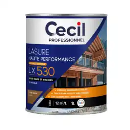 Lasure Haute Performance pour Extérieur Cecil LX5 30 Chêne Ancien 1L Top Vente