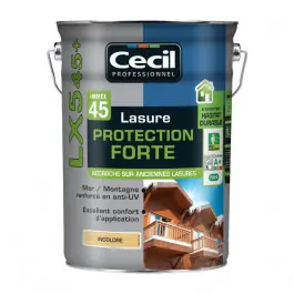 Lasure Protection Forte Special Extérieur Cecil LX5 45+ Incolore 1L Nouvelle Collection