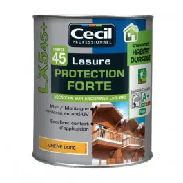 Jusqu'à Épuisement Des Stocks Lasure Protection Forte Special Extérieur Cecil LX5 45+ Chêne Doré 5L