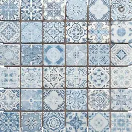 Offre Limitée Mosaïque Tanger Travertin Décoré TR06, Plaque 30,5 x 30,5 x 1 cm