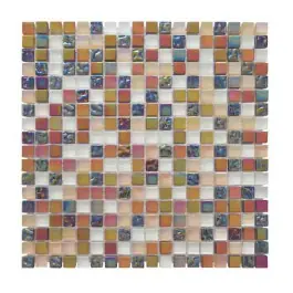 Mosaïque Verre et Pierre Nacre Beige AN17, Plaque 30,5 x 30,5 x 0,8 cm Offre Limitée